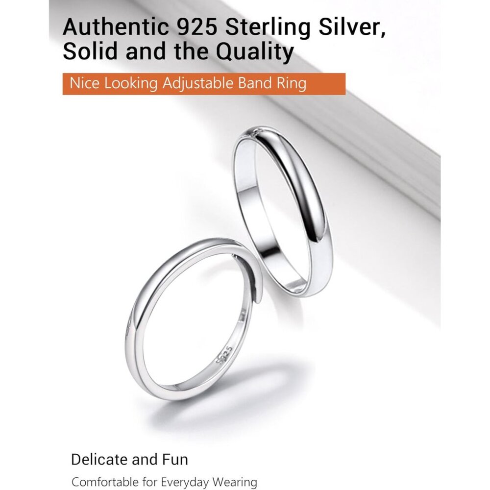 925 Sterling Silver Adjustable Stackable Knuckle … - image 5